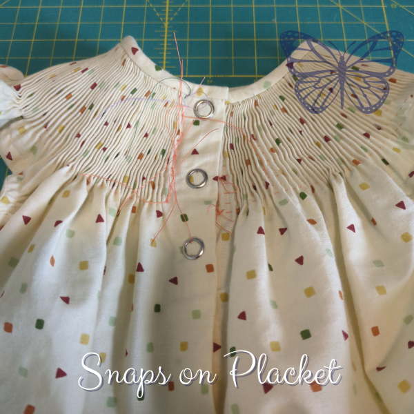 Ready to Smock Bishop Bubble Romper Snap Placket